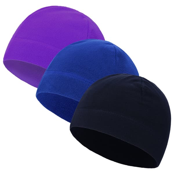 3 stk. vintervarme huer i blød polarfleece