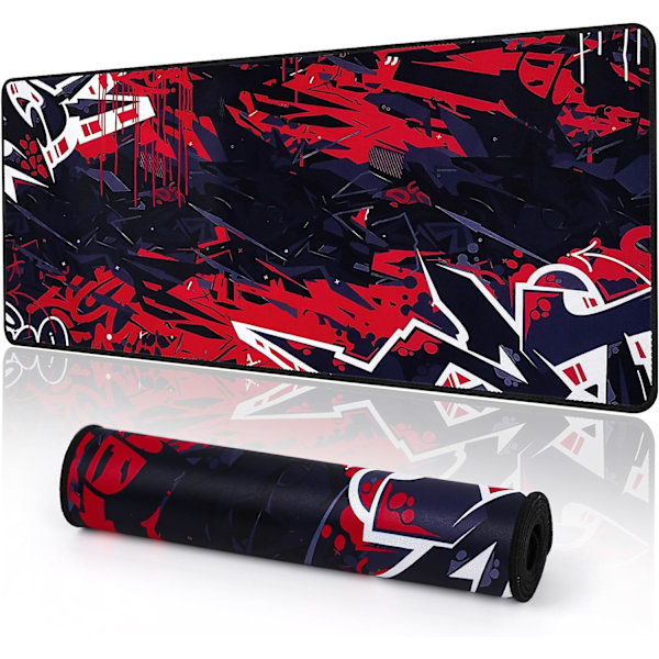 Musematte Gaming Stor Skrivebordsmatte (31,5 x 11,8 x 0,12 tommer) Vaskbar Musematte Bærbar PC-Skrivebordsmatte, Japansk Musematte med Sklisikker Gummibase, Utvid mouse pad Y12 XL