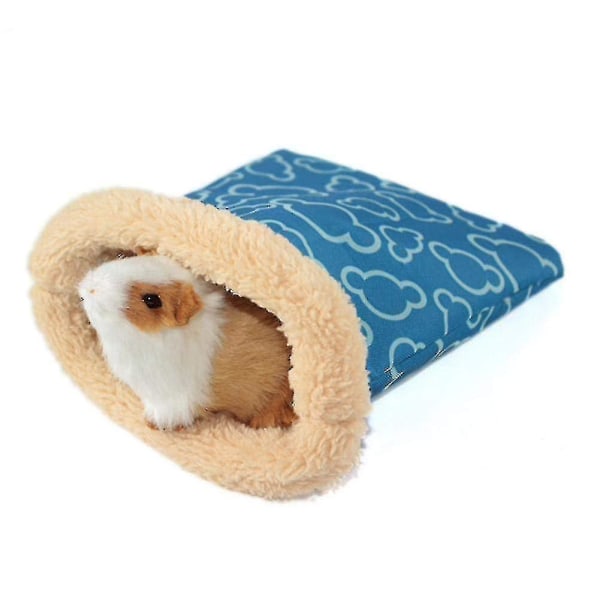 Liten kjæledyr hamster sovepose pose myk varm hus for vinter marsvin pinnsvin (tilfeldig farge) L