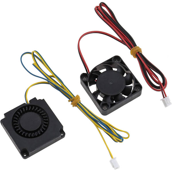 Be In Your Mind 2 st 40x40x10mm 4010 Värmeelementfläktar 12VDC Extruder Hot End Fläkt & Turbo Fläkt Med 2-Pin Kontakt Kompatibel Med Ender 3/Ender 3 Black