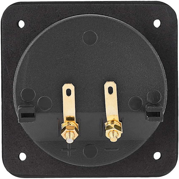 Queen.Y Højttaler Terminalboks Skal DIY Hjem Bil Stereo 2-Vejs 2 Kobber Binding Post Ledning Kabel Stik Akustiske Komponenter Black+Gold