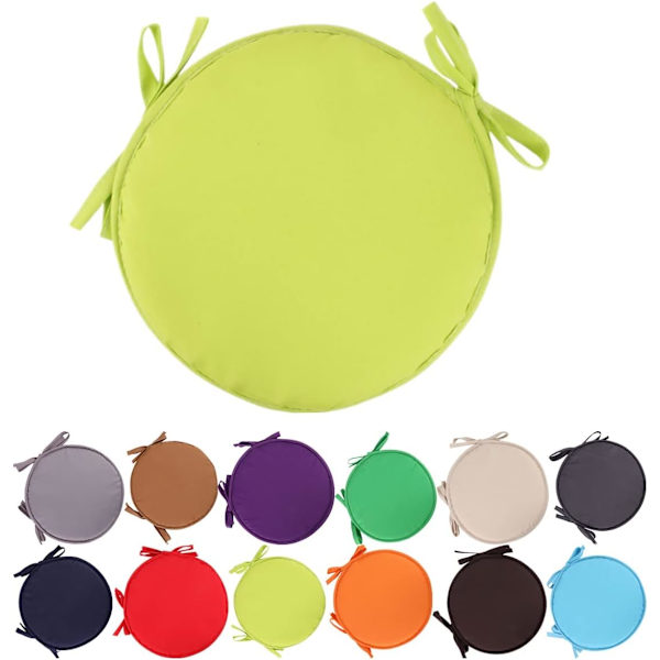Färgglada inomhus/utomhus stolsdynor runda sittdynor trädgård uteplats hem dynor - diameter 30cm/38cm, uteplatsmöbler dynöverdrag, rund sittdyna Yellow 30cm