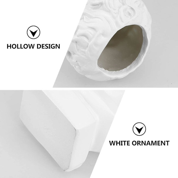 Harts Resin Succulent Planter Vase Grekisk David Staty Skulptur Planter Makeup Borste Förvaring Pen Holder Urna Hem Trädgård Dekor Hs