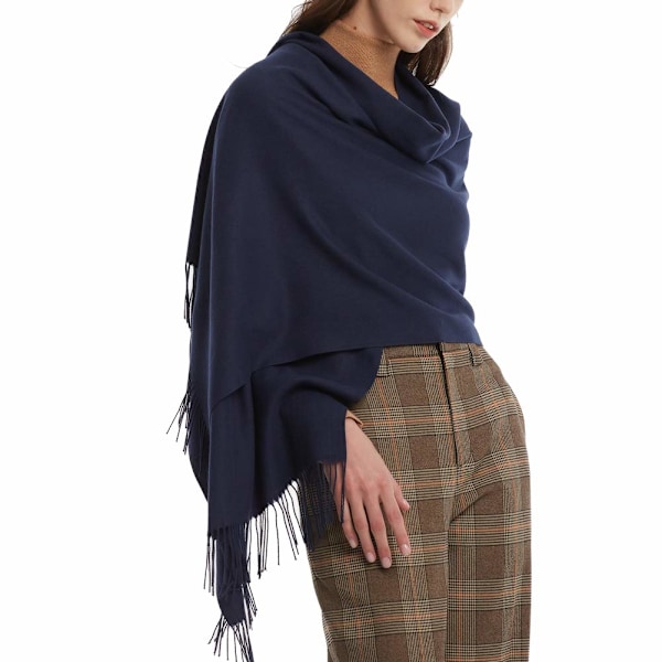 Kvindes Cashmere Sjal Pashmina Shawl og Wraps Stor Sjal til Kvinder UK Vintertæppe Dame Sjal Gaver Dark Beige