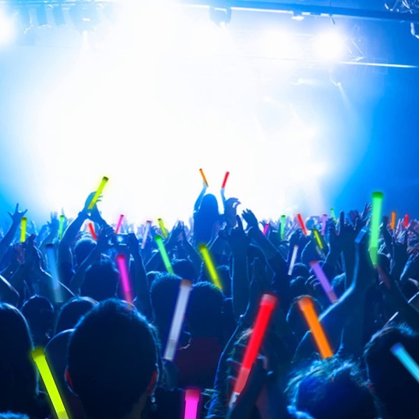 Glow Sticks, Neon UV-tillbehör för flickor, pojkar eller vuxna (8 st, slumpmässig färg)