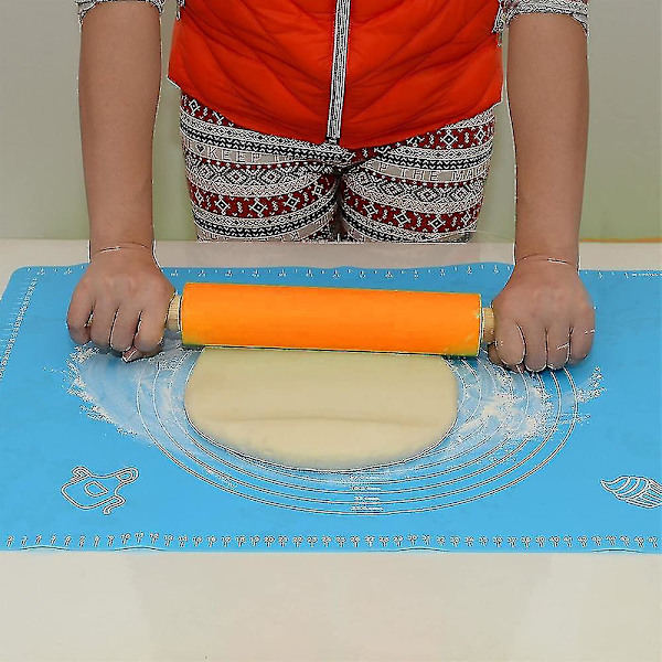 Silikone H Mat Ba Mat 40 30cm Med Rullestift H R, Udrulningsmåtte Non-stick Belagt,