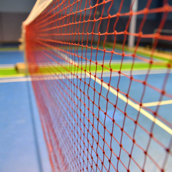 Rødt nylon badmintonnett uten forsterkning, innendørs/utendørs