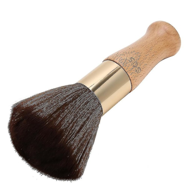 Neck Duster Børste Rengøring Hår Barberbørster Styling Salon Værktøj med træskaft kraftigt træ