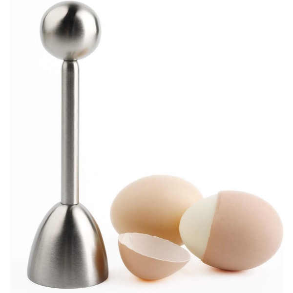 Blødt hårdkogt æg Cracker Topper Rustfrit stål Shell Separator Remover Æggeskærer