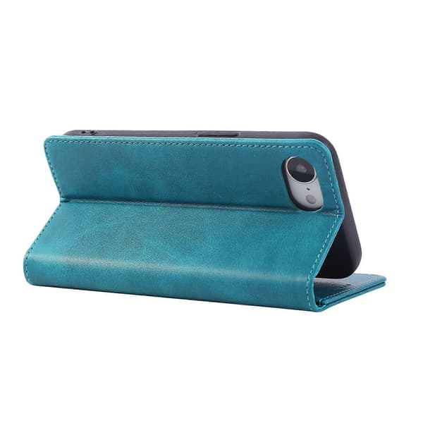 iPhone 16e -kotelo PU-nahkainen puhelinlompakkokotelo Peacock Blue
