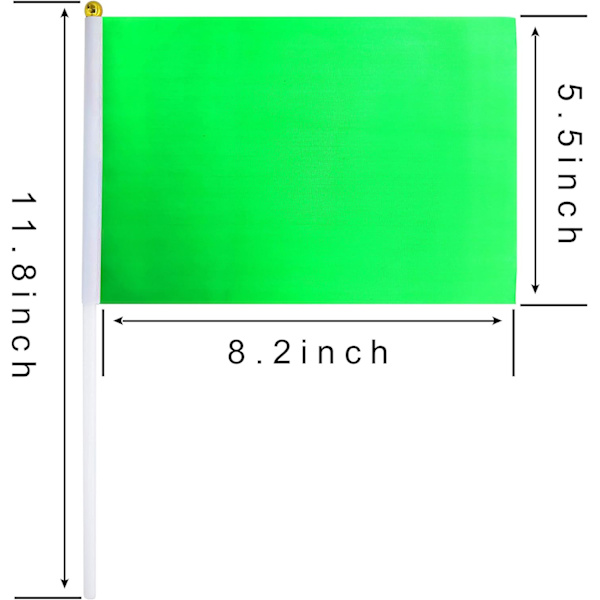 25-pack enfärgade gröna flaggor, små, enfärgade gröna DIY-flaggor på pinne, partydekorationer för parader, invigningar, barnkalas, firande av evenemang Green