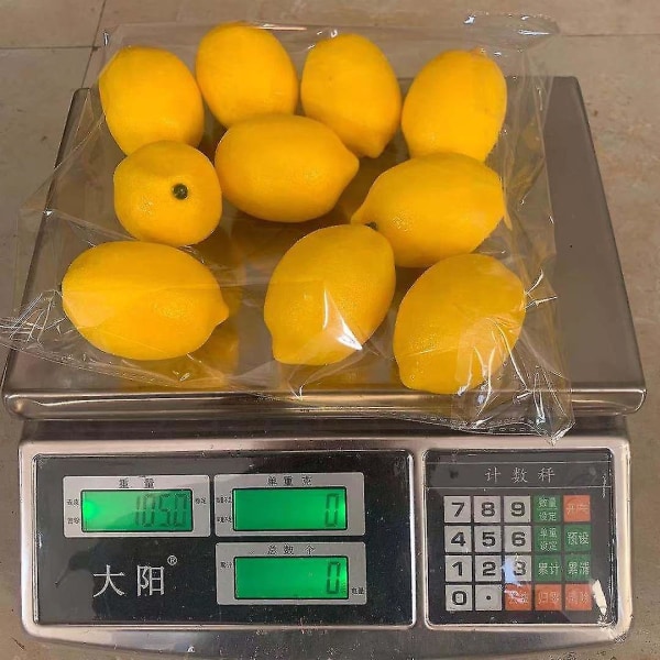 Väärennettyjä hedelmiä kodinsisustus Keinotekoinen elävä simulaatio Keltainen sitruuna 10 kpl Set