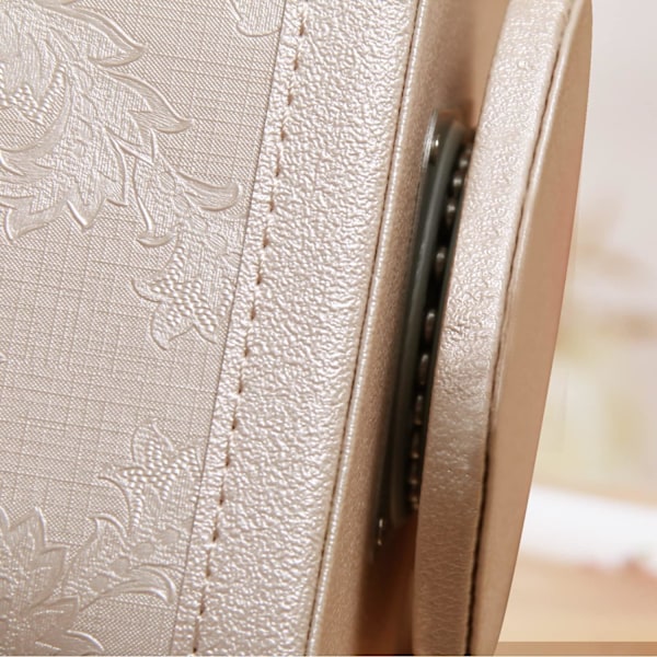 PU Läder 360° Roterbar Fjärrkontrollhållare, Sängbord TV Fjärrkontroll Caddy, Kontorsmaterial Skrivbordsarrangör, Svängbar Förvaringslåda för Penna, Post, Telefon, D Embroidery Flower