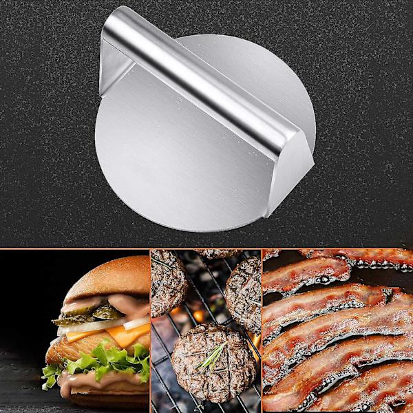 Burger-painin, pyöreä Smash Burger -painin, grillilisävarustepakkaus grilliin, hampurilaispihvin valmistaja ja