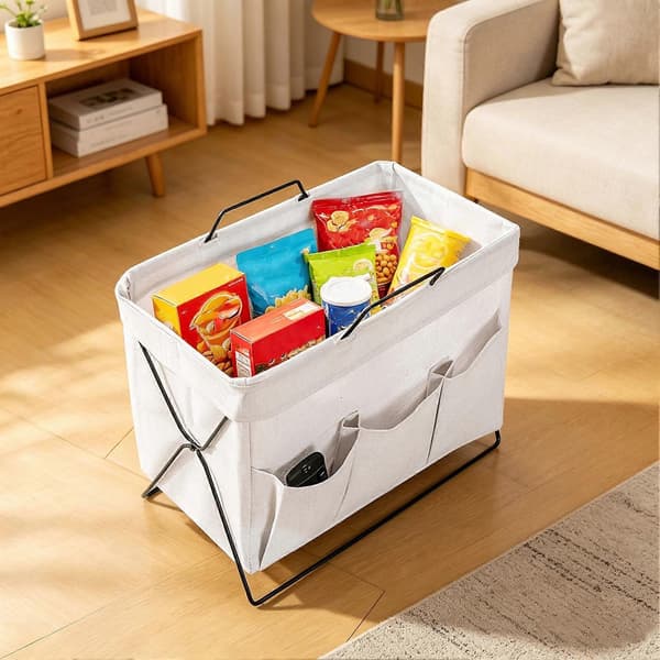 Tvättkorg - Ventilerad Luktfri - för Badrum Sovrum - Flyttbar Robust Grey