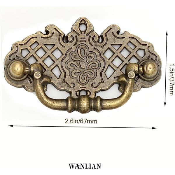 Håndtak Vintage Antik Bronse Skap Retro Knotter Håndtak (1) 1
