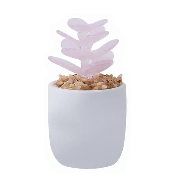 Mini Glass Kaktuspynt - til Skrivebord - Håndlaget A