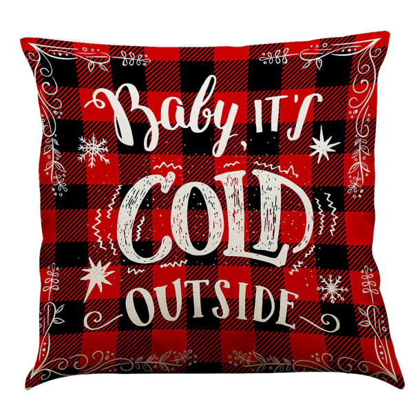 Baby ulkona on kylmä kirjoitettu tyynyliina