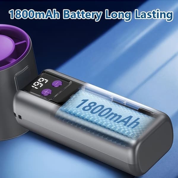 Bærbar køleventilator, mini solid-state turboventilator, lang batterilevetid.