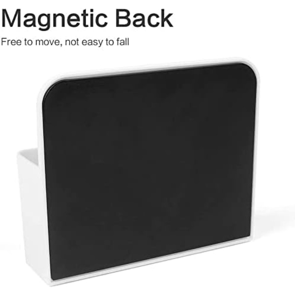 2 st magnetiska markörlådor, magnetisk markörlåda, whiteboardpenna, magnetisk hållare för whiteboard, kylskåp, skolskåp, kontor (12 × 10 × 4 cm, vit) White