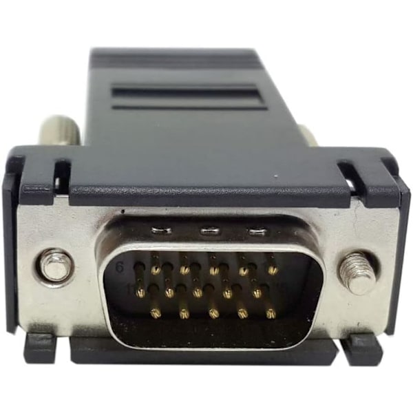 CY VGA RGB 15pin hannforlenger til Lan Cat5 Cat5e RJ45 Ethernet hunnadapter svart RJ45 to VGA RJ45 to VGA