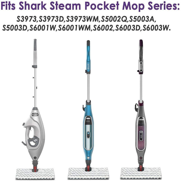 S6003UK -tyynyjen vaihto Shark Steam Mop S6001UK S6003UK Klik n' Flip -johdollinen höyrytaskumop