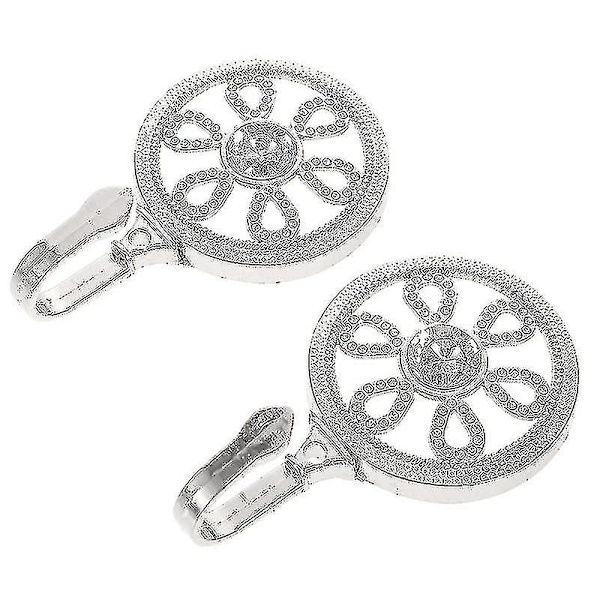 1 par blommiga gardinkrokar i legering, väggmonterade gardinkrokar, dekorationer