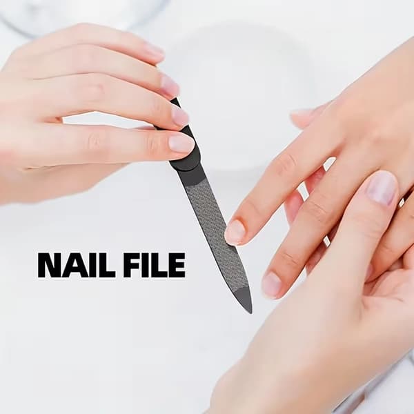 Nagelfil i rostfritt stål, Nagelbuffer, Nagelrasp