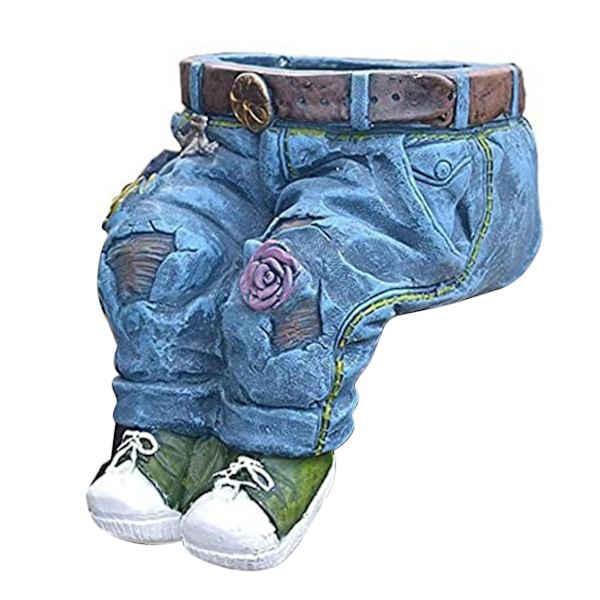 Denim Tøj Bukser Harpiks Blomsterkrukker Kreative Jeans Planter Have,b_gave Af G
