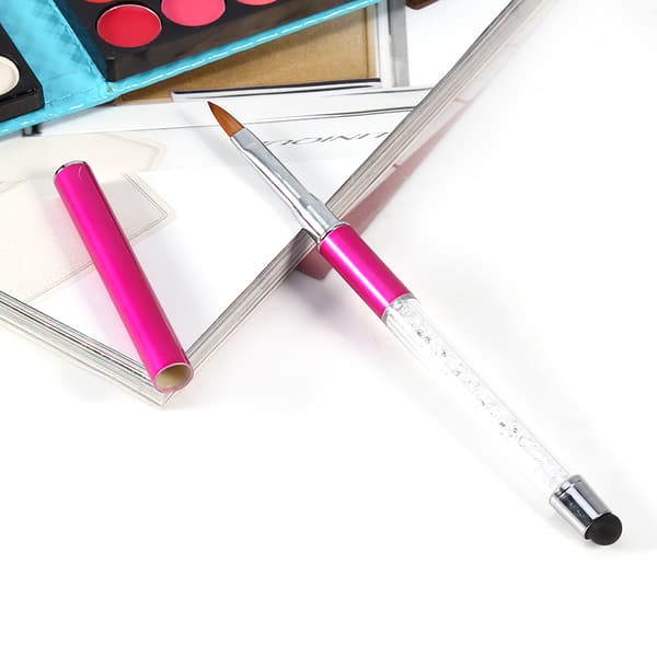 Nagelkonstpenna Borste Manikyr Skönhet Gradient UV Builder Liner Carving Draw Tool (Rose Red)