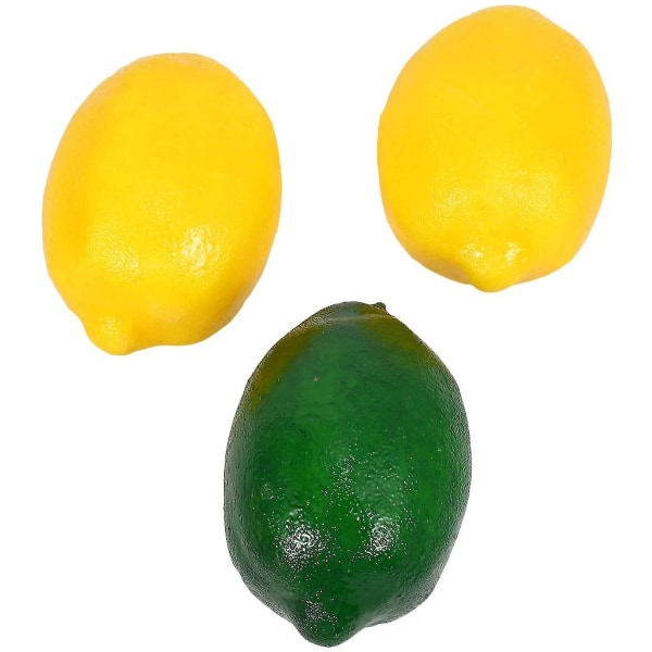 8 Pack kunstige falske citroner Limefrugter til vasefyld til hjemmekøkkenfest