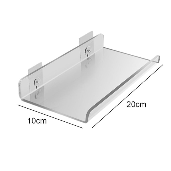 2 stk Akryl Flytende Vegg Hyller Veggmontert Display Hylle Oppbevaringshylle For Hjem Innredning Soverom Bokhylle Høytaler Figurer Display Veggfeste