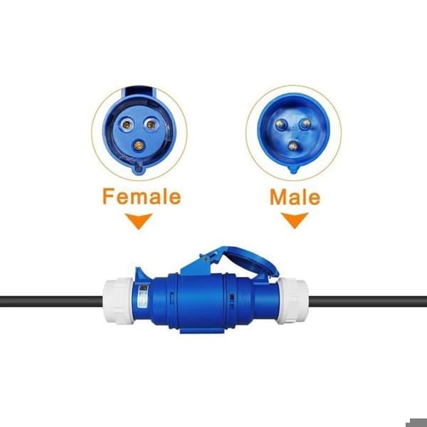 Electraline CEE17-30cm hona till hane husvagnsadapter - RW eladapter