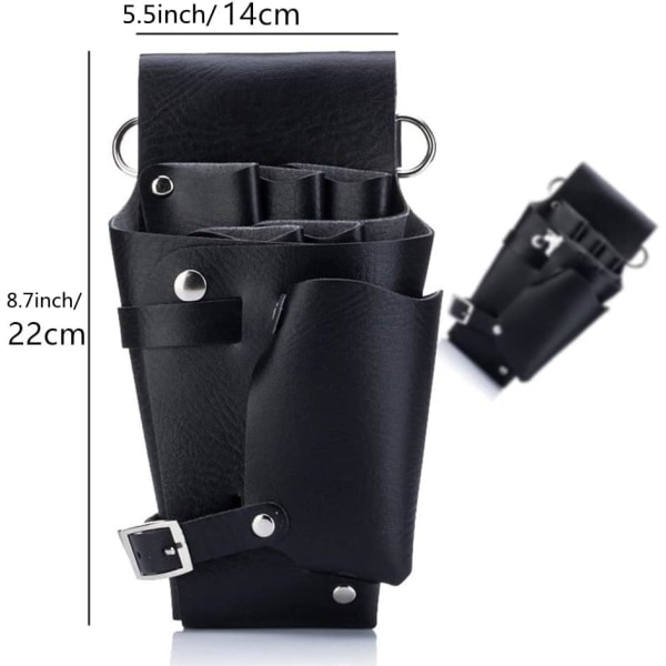 Frisörverktyg Midjeväska PU Läder Hårstyling Utrustning Bälte Väska Frisör Väska Pung Läder Hårklippning Holster Pung för att hålla saxar