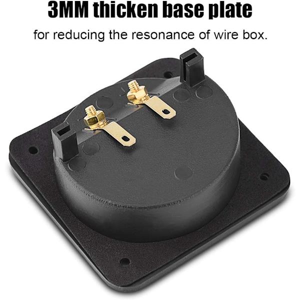 Queen.Y Højttaler Terminalboks Skal DIY Hjem Bil Stereo 2-Vejs 2 Kobber Binding Post Ledning Kabel Stik Akustiske Komponenter Black+Gold