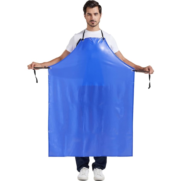 Förkläde Verktygsförkläde PVC Förkläde arbetsförkläde Skyddskläder Oljetät Vattentät Herr Blue Food Factory CF3037 Blue L