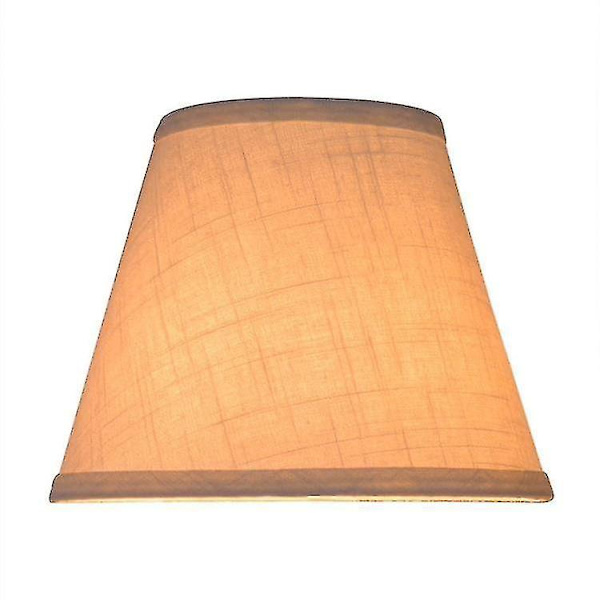 Mellanstor lampskärm, cylindrisk tygskärm för bordslampor och golvlampor, toppdiameter 5 tum x 9 tum bottendiameter x 7 tum hög, handgjord