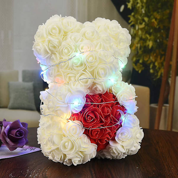Ruusukaru Naiset Lahjat Syntymäpäivälahjoja Äidille Lahja Tyttöystävälle Lahjat Hänelle, Ruusu Teddy Karhu Ruusu Kukka Karhu Vuosipäivä Tyttöystävä Tytöt Joulu