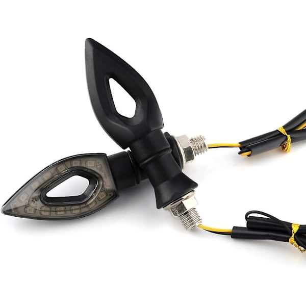 11*3cm 4st Universal Motorcykel Blinkers LED Retro Transformerande Blinkers Pil 12v Transformerande Indikatorljus Universal