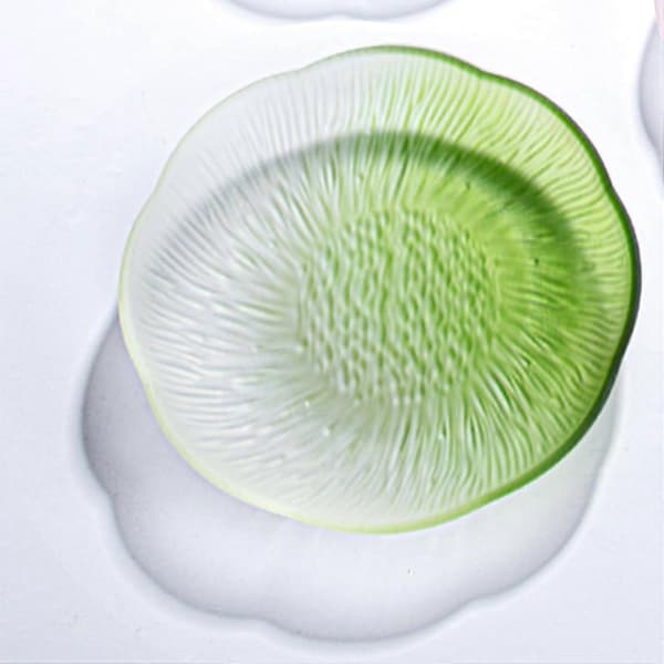 Fruktskål Glass Krystall Dessertfat Serveringsfat Multifunksjonelt Brett Gradient Blomst Middagstallerken Snacks Godteritallerken