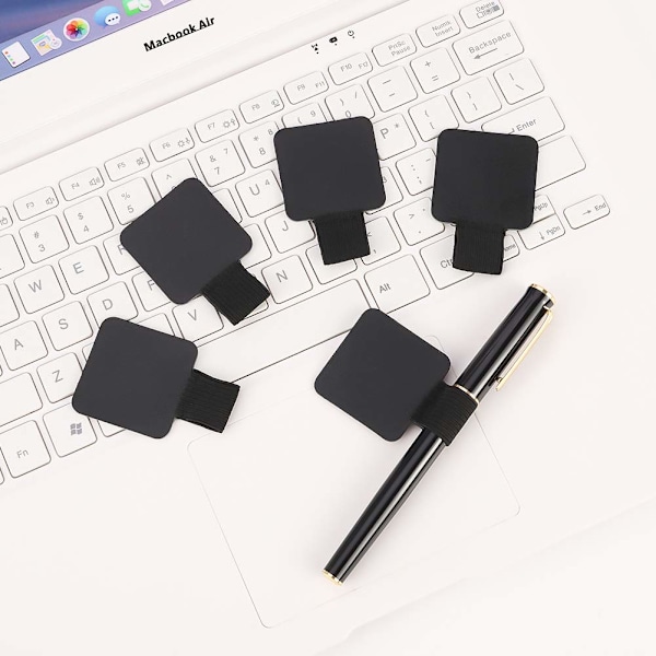 Pen Ring, Notebook Pen Holder, Selvklæbende Elastisk Blyant Ring til Notebook Dagbog Kalender Tablet (5 Pak)