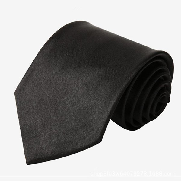 Musta käsintehty klassinen 8 cm miesten solmio töihin tai erityisiin tilaisuuksiin