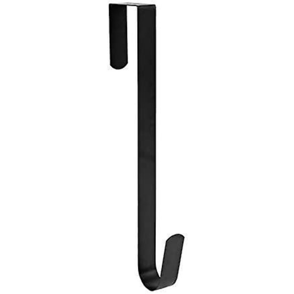 15" kranseophæng til hoveddøren Metal over døren Enkelt krog, sort(1)