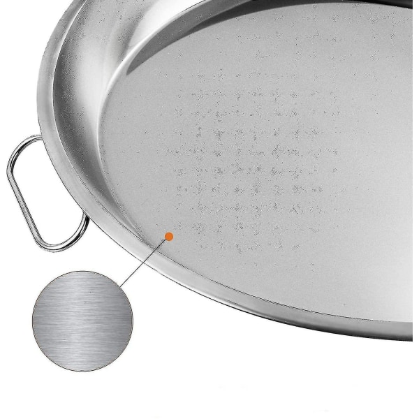34 cm Drypppanne i rustfritt stål Pizzakake Non-stick stekepanne Rund kakeform med ører