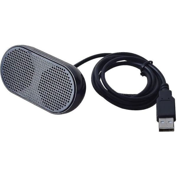 Honkyob USB Mini-högtalare Datorhögtalare driven stereo multimediahögtalare för bärbar bärbar dator (svart)
