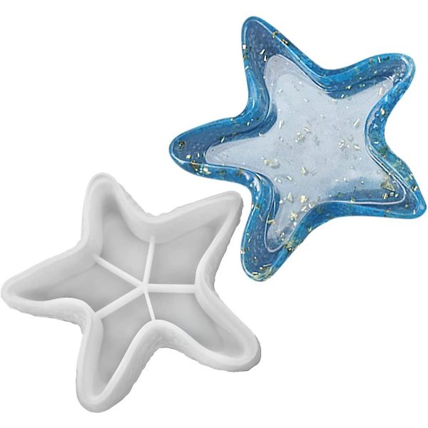 3D Søstjerne Havskals Kage Dekoration Chokolade Slik Bageform Til Begyndere Resin Art Starter Kit Resin Støbning 1stk