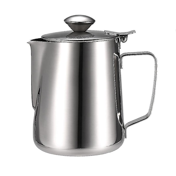 Silver S Less Steel Mjölkskummare Mjölkskum Behållare Mjölk Espresso Mätning S