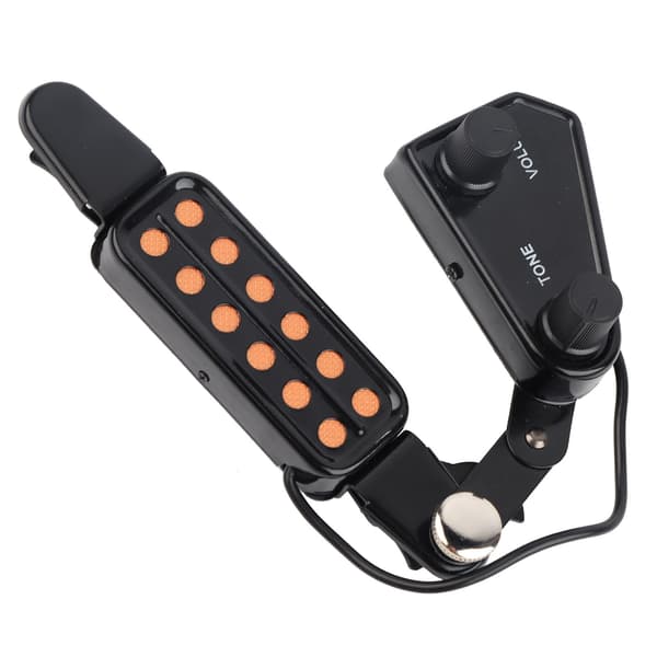 12-håls magnetisk pickup-transducer med volym- och tonkontrollkit för akustisk gitarr