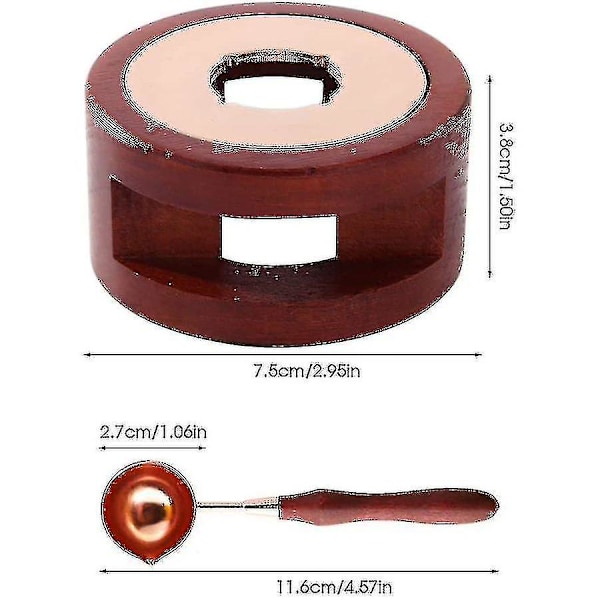 Voksforsegling Varmer Træ Smelteske Kit Forsegling Voks Ovn Værktøj Til Bryllup Voks Kuvert Forseglingsstempel