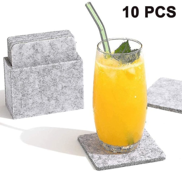 10 set Felt Ers Square Rative -tabletti Stora Boxilla - Pestävä huopa Ers